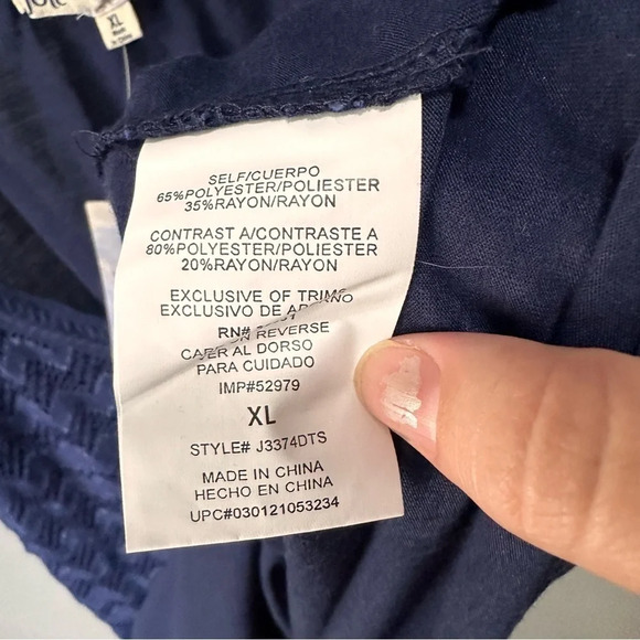 Jolt Tank. Navy Blue. NWT. XL - Picture 7 of 8